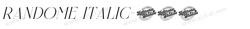 Randome Italic字体转换 Randome Italic字体转换